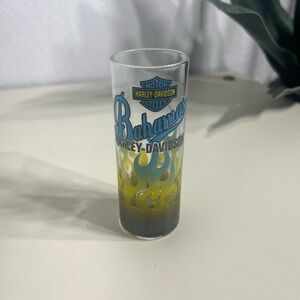 Harley-Davidson Bahamas Blue and Yellow Shot Glass